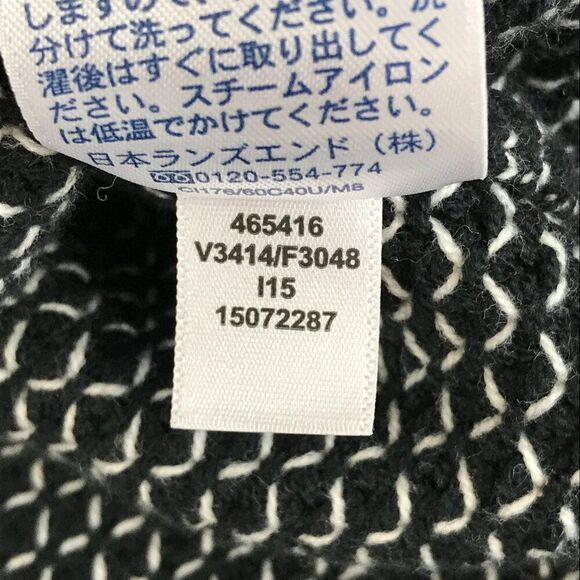 Lands' End Open Front Knit Cardigan Women's Small Pockets Cotton Acrylic Winter - Picture 11 of 11